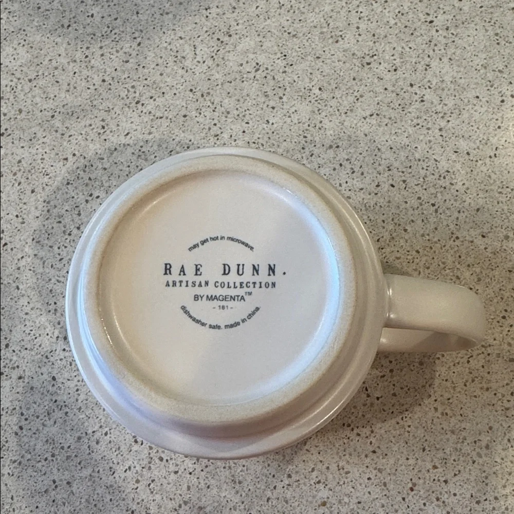 Rae Dunn Stackable White Mug Set with Stand - Picture 4 of 8